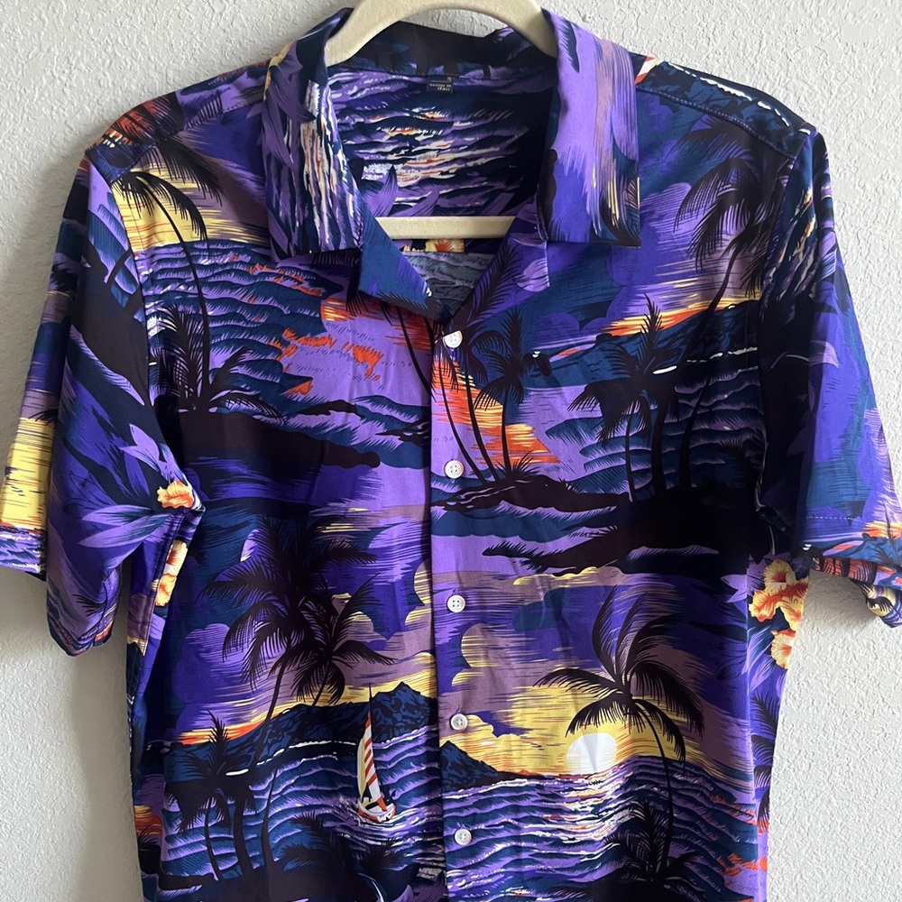 Tropical Purple Hawaiian Shirt